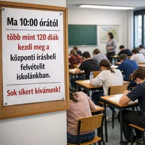  Központi írásbeli felvételi iskolánkban